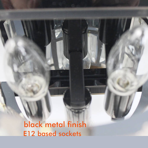 Modern Wall Sconce Black Crystal Bathroom Helmet Wall Light