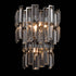 Modern Wall Sconce Black Crystal Bathroom Helmet Wall Light