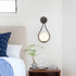 Modern Wall Sconce Milk Globe Light Black