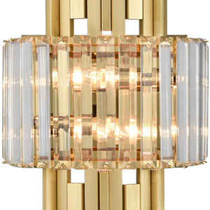 Modern Wall Sconces 2-Light Gold Wall Sconce Glass Wall Light Hallway Light