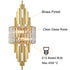 Modern Wall Sconces 2-Light Gold Wall Sconce Glass Wall Light Hallway Light