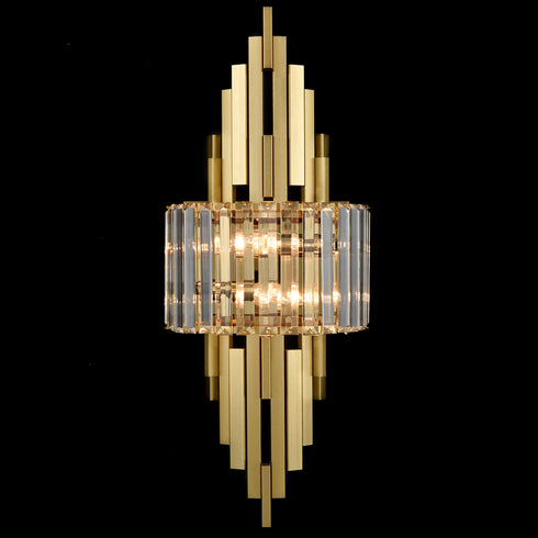 Modern Wall Sconces 2-Light Gold Wall Sconce Glass Wall Light Hallway Light