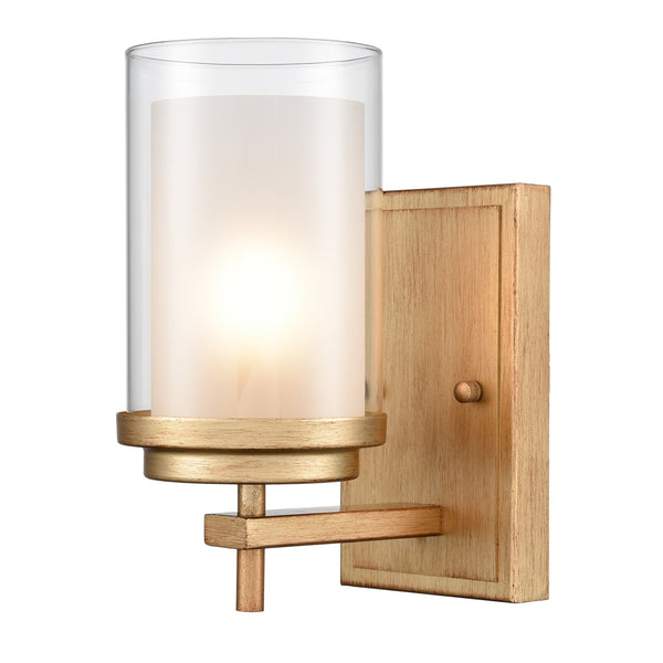 Modern Wall Sconces Brass Wall Light Vanity Cylinder Glass Light Fixtures