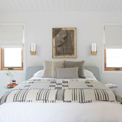 Modern Wall Sconces Brass Wall Light Vanity Cylinder Glass Light Fixtures