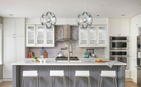 Modern Pendant Lighting Globe Pendant Light Silver Gray