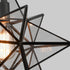 Moravian Star Light Black Pendant Lights Clear Glass Light 19 Inches