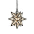 Moravian Star Pendant Chandelier Seeded Glass Black Light 19 Inches