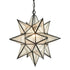 Moravian Star Pendant Chandelier Seeded Glass Black Light 19 Inches
