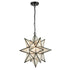 Moravian Star Pendant Chandelier Seeded Glass Black Light 19 Inches