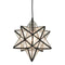 Moravian Star Pendant Light Seeded Glass Shade 12 Inches