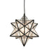 Moravian Star Pendant Light Seeded Glass Shade 12 Inches