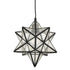 Moravian Star Pendant Light Seeded Glass Shade 12 Inches