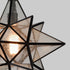 Moravian Star Pendant Lights Black Seeded Glass Shade 19 Inches