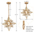 Moravian Star Pendant Lights Gold Finish Seeded Glass Shade 19 Inches