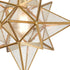 Moravian Star Pendant Lights Gold Finish Seeded Glass Shade 19 Inches