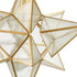 Moravian Star Pendant Lights Gold Finish Seeded Glass Shade 19 Inches