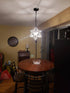 Moravian Star Pendant Light Seeded Glass Shade, 16 inches