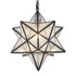 Moravian Star Pendant Light Seeded Glass Shade, 16 inches