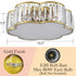 4-Light Crystal Flush Mount Ceiling Light Modern Gold Ceiling Light