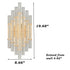 Contemporary Frosted Crystal Wall Sconce Gold Wall Light Fixture