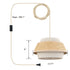 Drum Plug in Hanging Light Fixture Boho Pendant Light