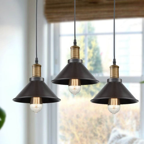 Oil Rubbed Bronze Industrial Pendant Lighting 3 Pack Mini Pendant Lights
