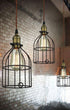 Oil Rubbed Bronze Industrial Plug In Pendant Light Bird Cage Shade