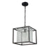 Oil Rubbed Bronze Square Modern Chandeliers Crystals for Living Room