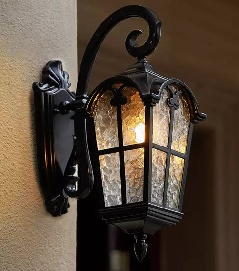 Outdoor Wall Light Fixture Black Waterproof Exterior Wall Lantern