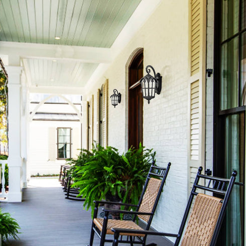 Outdoor Wall Light Fixture Black Waterproof Exterior Wall Lantern