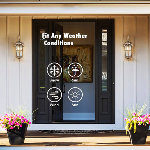 Outdoor Wall Light Waterproof Exterior Wall Lantern Brass with Rust