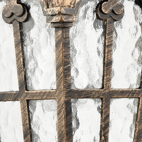 Outdoor Wall Light Waterproof Exterior Wall Lantern Brass with Rust