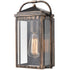 Outdoor Wall Sconce Bronze Clear Glass Exterior Wall Light Fixture