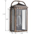 Outdoor Wall Sconce Bronze Clear Glass Exterior Wall Light Fixture