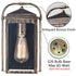 Outdoor Wall Sconce Bronze Clear Glass Exterior Wall Light Fixture