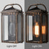 Outdoor Wall Sconce Bronze Clear Glass Exterior Wall Light Fixture