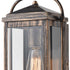 Outdoor Wall Sconce Bronze Clear Glass Exterior Wall Light Fixture