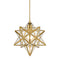 Pendant Light Modern Moravian Star Gold Finish Clear Glass