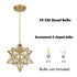 Pendant Light Modern Moravian Star Gold Finish Clear Glass