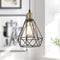 Plug-in Farmhouse Pendant Light Simple Wire Cage Hanging Lamp