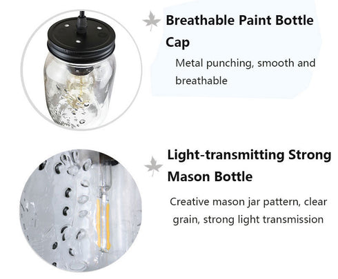 Industrial Mason Jar Plug-in Pendant Light Bronze Finish