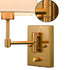 Plug-in Wall Sconces Set Of Two Beige Shade Swing Arm Wall Lamp