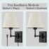 Plug in Wall Sconces Set of Two Black Swing Arm Wall Lamp