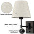 Plug in Wall Sconces Set of Two Black Swing Arm Wall Lamp