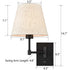 Plug in Wall Sconces Set of Two Black Swing Arm Wall Lamp