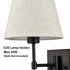 Plug in Wall Sconces Set of Two Black Swing Arm Wall Lamp