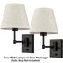 Plug in Wall Sconces Set of Two Black Swing Arm Wall Lamp