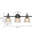 Prismatic Glass Three-Light Bathroom Wall Sconces Vanity Light