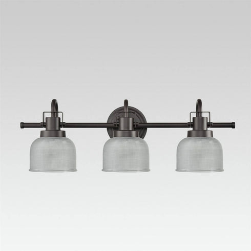 Prismatic Glass Three-Light Bathroom Wall Sconces Vanity Light