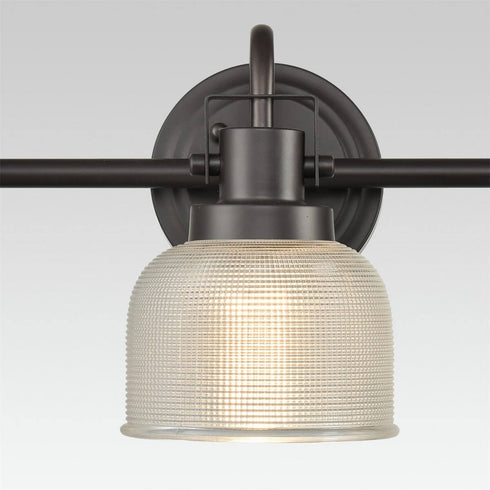 Prismatic Glass Three-Light Bathroom Wall Sconces Vanity Light